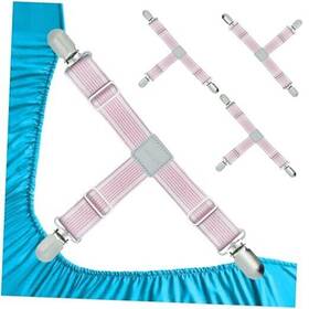 Febc-bsf-3 Febcraft Fitted Sheet Straps - 4 Pcs Adjustable Bed Holder Quiet And Non