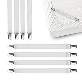 Feelathome 551016050660 8 Pcs Bed Sheet Clips Keep Bedsheets In Place-corner Bands Suspenders For Fit