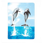 Fleece Blanket Throw Print Sofa Turquoise Blue Dolphin 849179003906