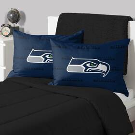 Foco 196816196829 Seattle Seahawks Nfl Team Color Big Logo Standard Pillowcase