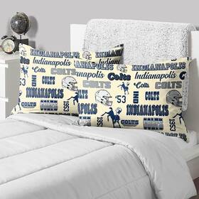 Foco 196816867132 Indianapolis Colts Nfl Retro Standard 2 Pack Pillowcases New Free Ship