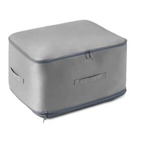 Fresh Fab Finds Fff-grey L-gpct5044 Fff-grey-l-gpct5044 Foldable Storage Bag For Comforter Quilt