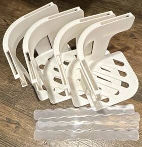 Fxiaoy X004pocd5r Wrinkle-free Bed Sheet Holders White Plastic Set Of 4