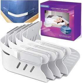 Gaslike 445016626685 Lock Bed Sheet Holders For Corners - New Upgrade 4pcs Heavy Duty Strap