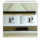 Gc910nat Unbranded Personalized Natures Bliss Couples Pillow Case Set Colors Initial