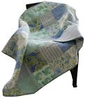 Gl-throwvj Greenland Home Vintage Jade Quilted Patchwork Throw Quilts 885882832655