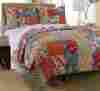 Gl1603ems Greenland Home Colorful Vintage-style Patchwork 3-pc Quilt Set Reversible Cotton Bedding King