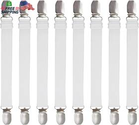 Goodtimes 744110995510 Adjustable Bed Sheet Straps Suspenders Elastic Fasteners Grippers Garters