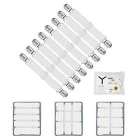 Goodtimes 791300970390 Bed Sheet Fasteners Suspenders Straps Adjustable Fitted Clips Grippers