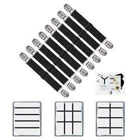 Goodtimes 791300970406 Bed Sheet Fasteners Suspenders Straps Adjustable Fitted Clips Gripp