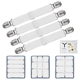 Goodtimes 791324048402 Adjustable Bed Sheet Clips Fasteners Holder Straps And Suspender Grip