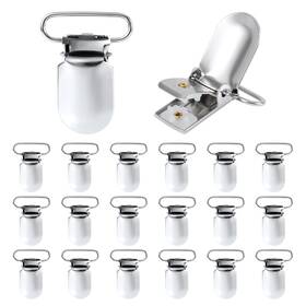 1034775 Gosknor 20pcs Silver Pacifier Suspender Clips 0.98in Sheet Straps Holder Fasteners C