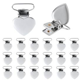 17070 Gosknor 20pcs Silver Bedding Suspender Duvet Clips Heart Shaped Sheet Fasteners