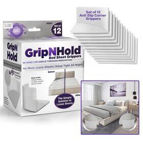 Gripnhold 679373098138 Grip N Hold Bed Sheet Holders Discrete Heavy Duty 360 Degree For C