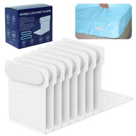 Guibola 735072593074 8 Pack Bed Sheet Holders For Corners Upgrade Invisible Keep Sh
