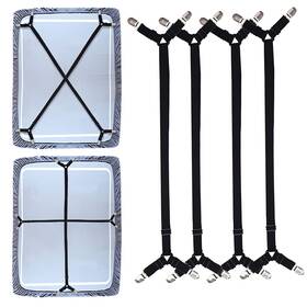 Gutezeiten 791324048587 Premium Sheet Straps 4 Pcs 2 Set Adjustable Crisscross Fitted Clips B