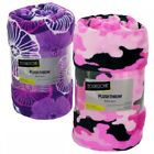 Gw582 Bulk Buys Fashion Print Plush Throw Blanket 784857649512