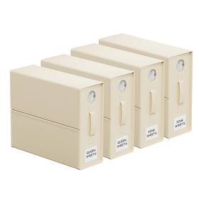 91zdsn-ybs-4y Gzooghome 4 Pack Bed Sheet Organizers And Storage Folder Organizer For Linen Clo