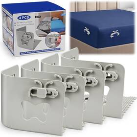 Haldane 445010712711 Bed Sheet Holders For Corners Fitted Holder With Press-type Sheets Lock