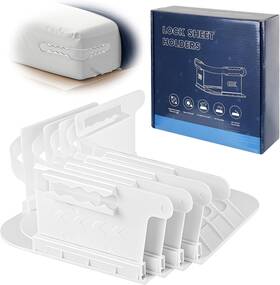 Himake 744759417312 Bed Sheet Holder For Corners- 4pcs Heavy Duty Locks Holders With Lock Stri