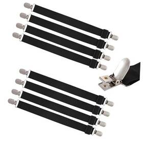 Hz-004 Hixzoly 8pcs Bed Sheet Straps Durable - Adjustable And Easy To Black