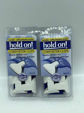 Hold On 010482910001 Comforter Clips 2- Packs Each Pack Contains 4 Total 8 New