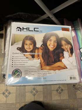 130569 Home Linen Collections Hlc Quilted Waterproof King Size Mattress Pad New