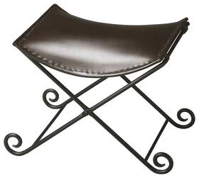 Homeroots Living Room 512822870311 22 Inch Brown Faux Leather And Gray Ottoman