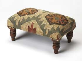 Homeroots Living Room 512822870595 20 Inch Brown Linen Cocktail Ottoman