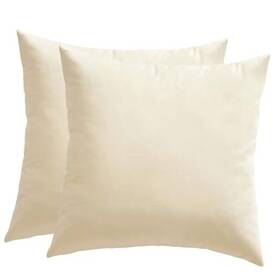 Homespun 840399720888 Fiber Filled Soft Velvet Throw Pillow 18 X 18-inch Cream