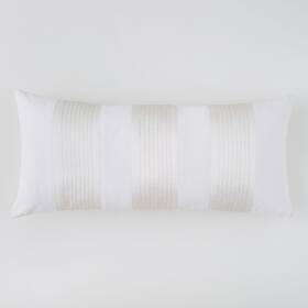 Mos15dp179 Hudson Park Mosaic Decorative Pillow White 12 X 26