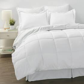Ienjoy Home 195925647284 Ieh-qlt-da-t-pa Simply Soft 8 Piece Bed In A Bag King White