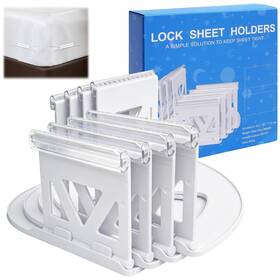 Igiyi Ig150 Bed Sheet Holders For Corners 4 Pcs White Non-slip Heavy Duty Clips