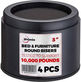 Iprimio 818297022267 Bed And Furniture Risers Round Elevator Up To 3 Inches Lifts