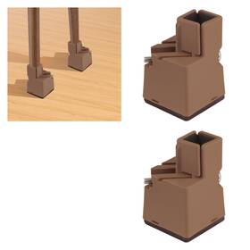 Iurrdop Iur-zjd-ktj-zg50mm-4gz-brown 2 Inch Adjustable Bed And Furniture Risers With Screw Zg50mm Brown