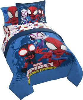 Jay Franco 032281420338 Marvel Spidey And His Amazing Friends Team 5 Piece Twin Size