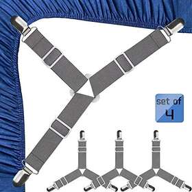 Jbyamus 632088397385 Bed Sheet Straps Easy To Install Fitted Clips Adjustable S