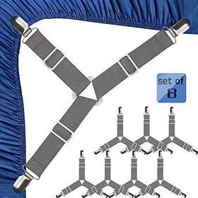 Jbyamus 632088397545 Bed Sheet Straps Easy To Install Clips Fitted
