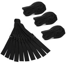 Jiuserlu 768494462482 Adjustable Elastic Bands Straps For Wigs Black/40pcs