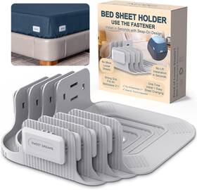 Jnlodge 711181669985 Bed Sheet Holders For Corners - Snap-lock Lock Fitted Sheets Ho