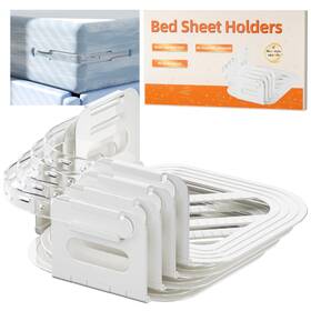 Jz-bsh-4-cs Jzla Pro Bed Sheet Holders Keep Sheets Tight Heavy Duty Holder Corner Fitted
