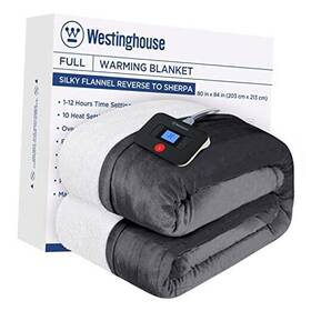 Wh-hsf80-charcoal-c Kata Electric Blanket Full Heated Size With 10 80 Inch X84 Charcoal