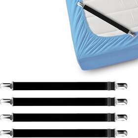 Kayno 754823625727 1pc Black Bed Sheet Clips Straps Corner Holder Mattress Ad