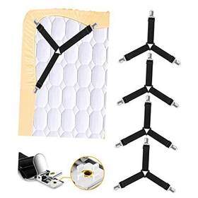 Kh-3304 Kelofty 4pcs Bed Sheet Straps - Holder Keep Sheets In 3 Bands Design C