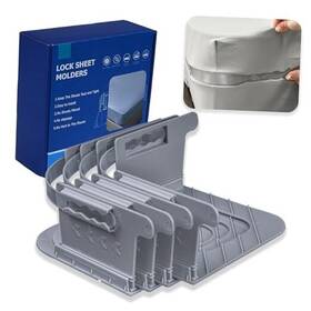 Khury-bsh-01 Khury 4pcs Heavy Duty Bed Sheet Straps Keep Sheets Firm And Tight Khury-grey
