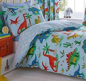 Kids Club 027392406512 Dinosaurs Bed Duvet Cover And 2 Pillowcases Set Polyester-cotton
