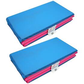 Pz-tbp203-2 Kinder Kindermat Toddler With Pillow Section 46 Inch X 21 Blue/pink 2/bundle