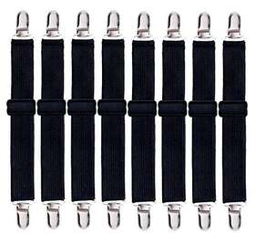 Korlon 879401822781 8 Pack Bed Sheet Straps Adjustable Fitted Clips Heavy Duty S