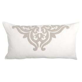 V033403 Kosas Home Kent 100% Cotton Embroidered King Sham By Ivory