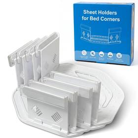 Langersupr 729545204765 4pcs Upgrade Bed Sheet Grippers Holders Heavy Duty Clips White